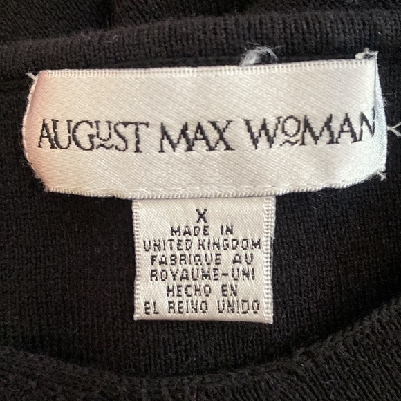 August Max Woman black sleeveless sweater. Size 1X - Picture 4 of 6